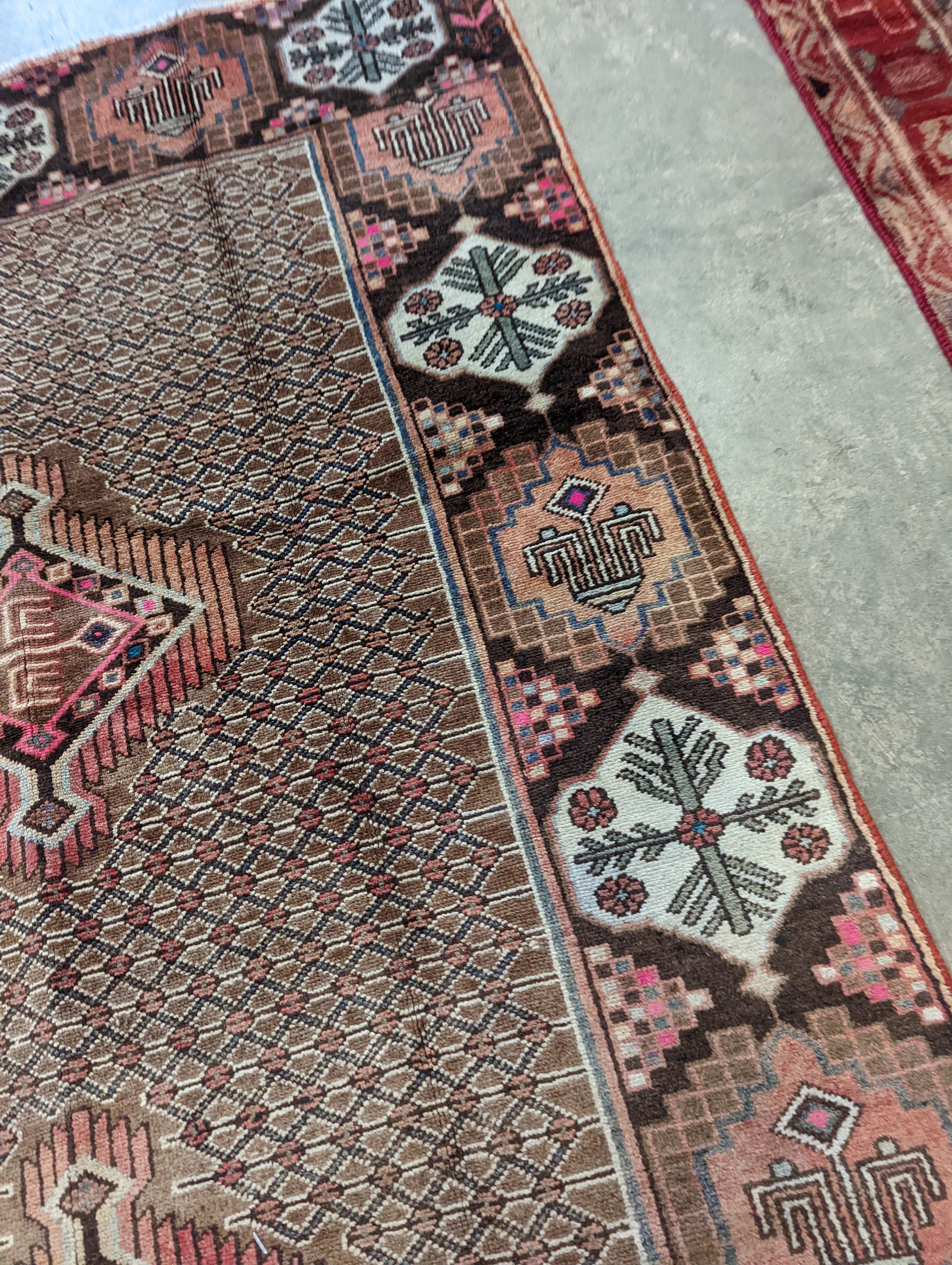 A Hamadan carpet, 320 x 146cm